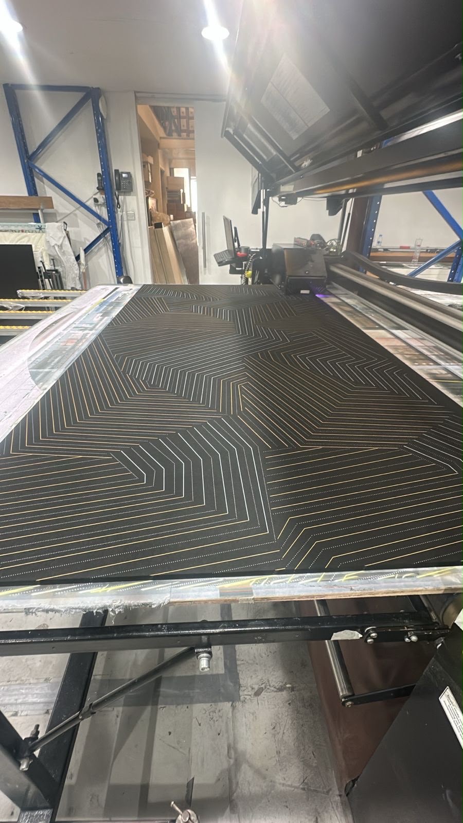 A decorative printed panel produced by Sun Studio Dubai