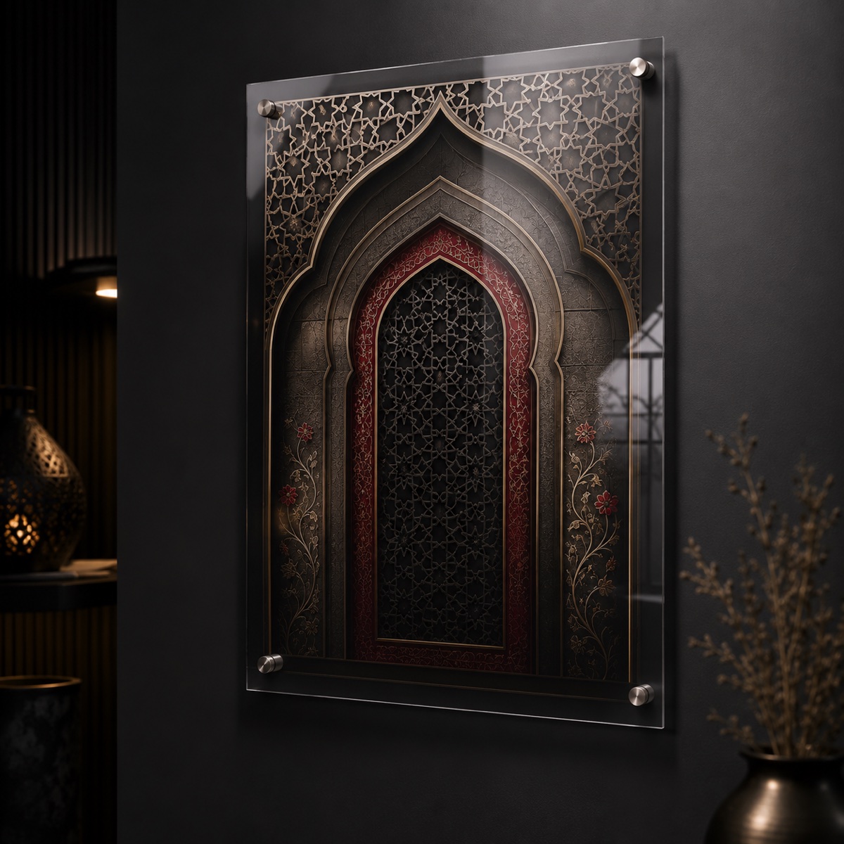 Printed acrylic display pieces produced at Sun Studio Dubai
