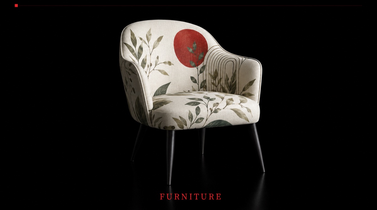 Printed furniture panel work at Sun Studio Dubai