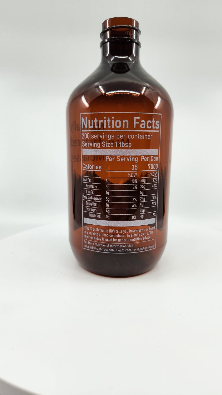 A PET bottle printed direct at Sun Studio Dubai