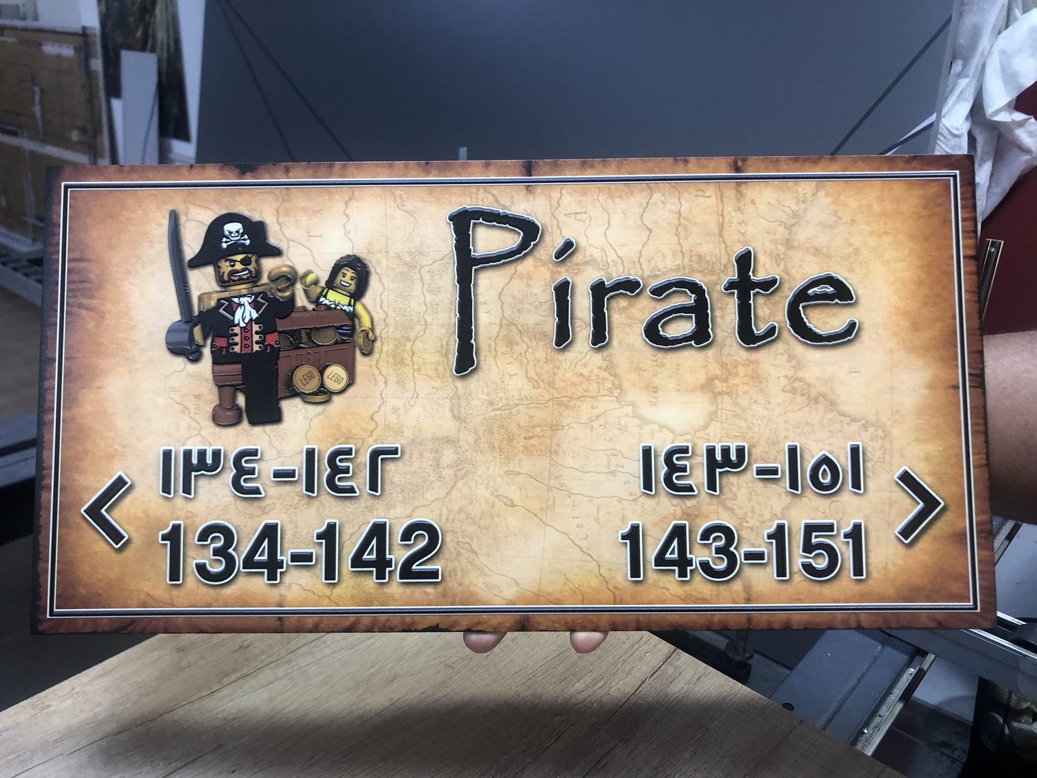 Printed signage panels produced at Sun Studio Dubai