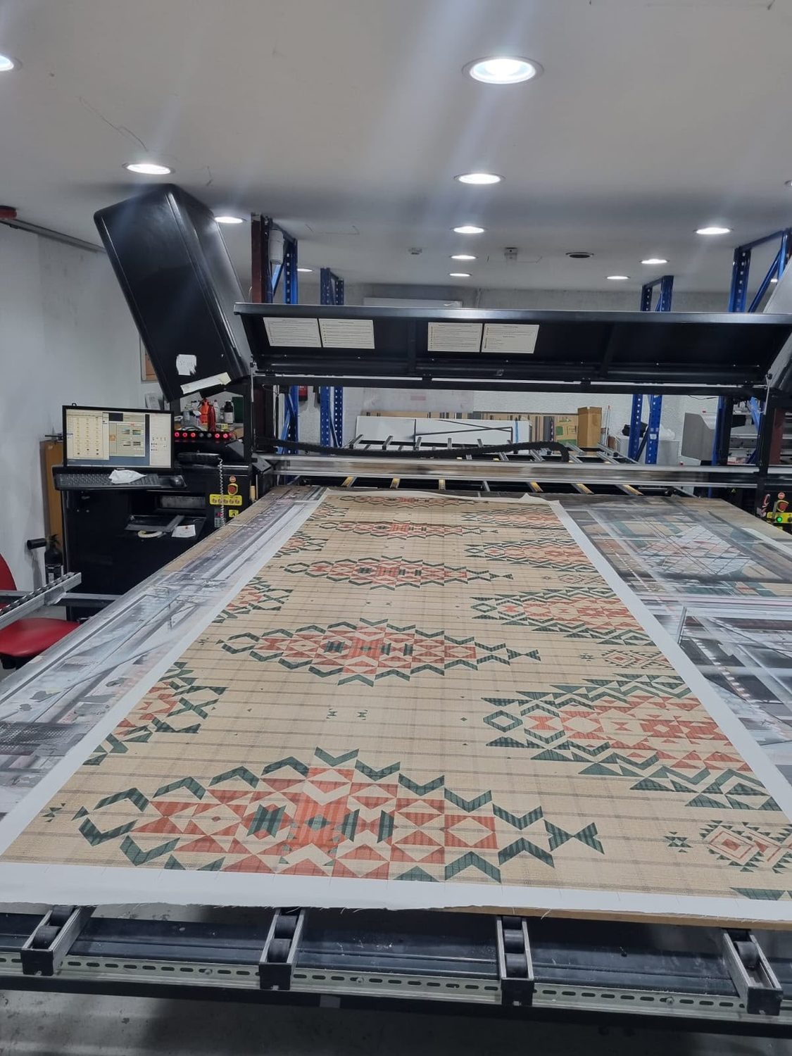 Printed fabric produced at Sun Studio Dubai