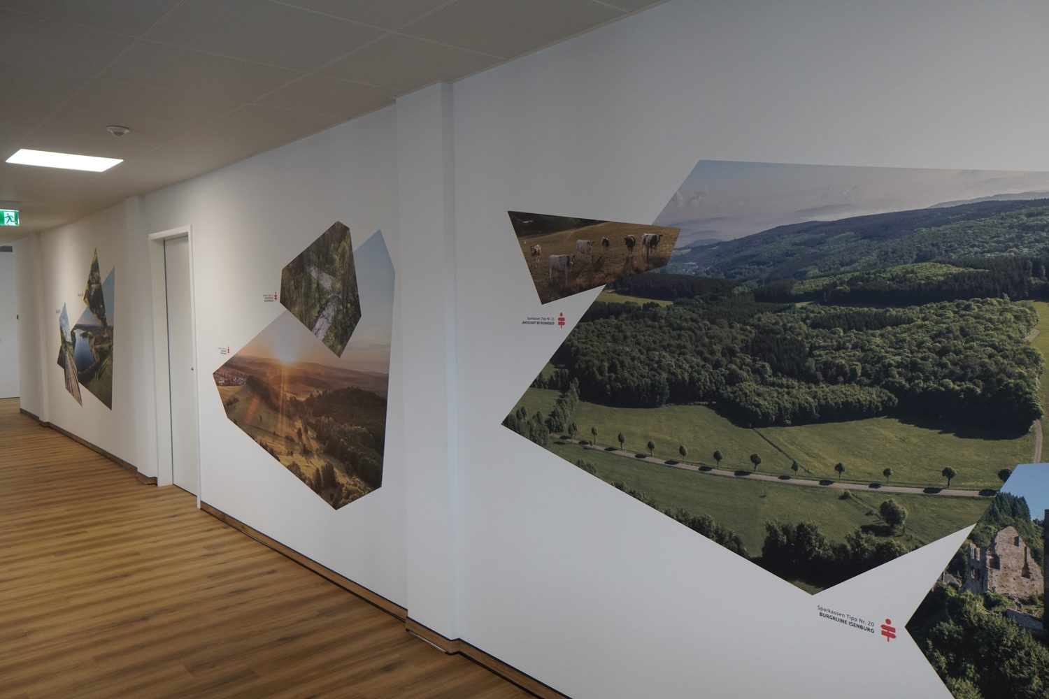 A large format mural printed direct onto a wall on site