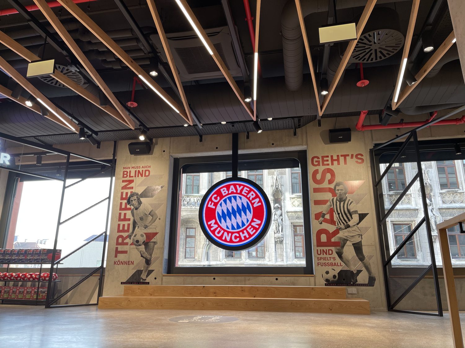 A printed wall graphic in an interior space in Dubai